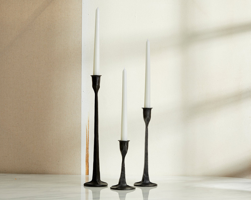 Nile Iron Black Candle Holder Set (Set of 3)