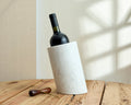 Edele White Marble Wine Bottle Holder
