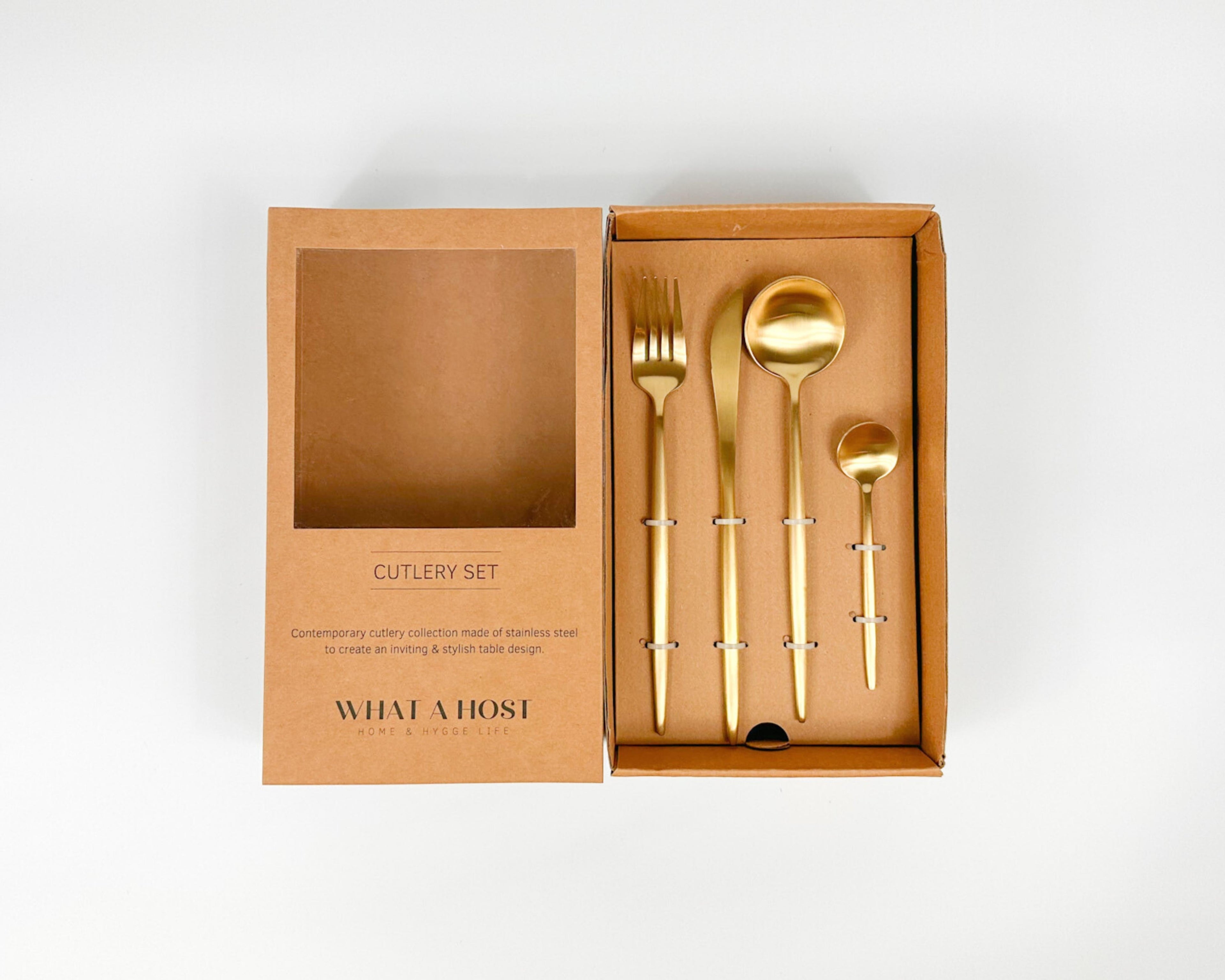 London Gold Cutlery Set – 16 or 24 Piece Stainless Steel Flatware