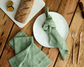 Ona Sage Green Cotton Napkins – Set of 4 Muslin Table Napkins