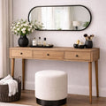 Emi - Black Metal Runway Oval Mirror - 120cm x 40cm